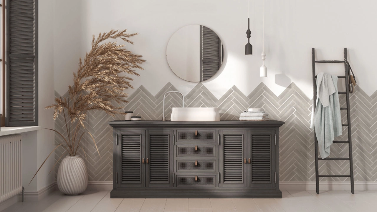 A Bathroom Using Tiles From our “Trendy” Series.